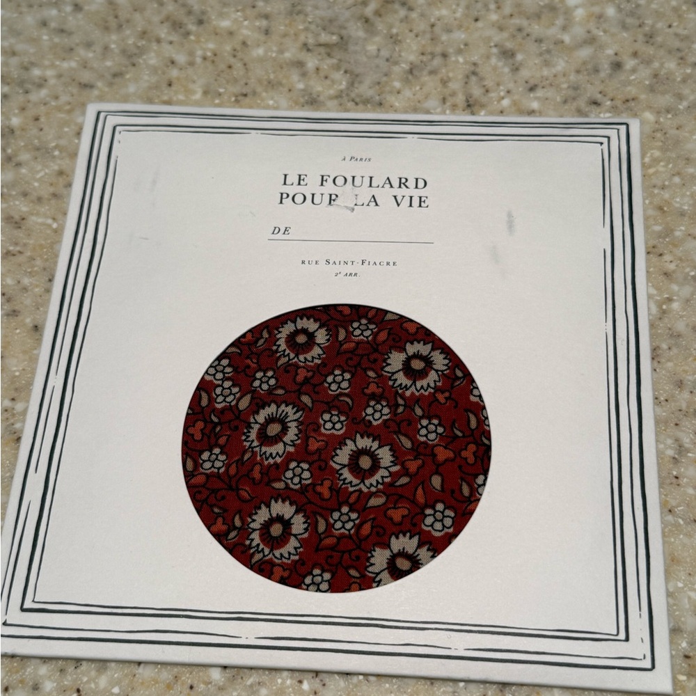 Sézane Floral Red and White Scarf